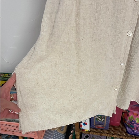 Zara oversized cotton linen button down - Picture 7 of 8